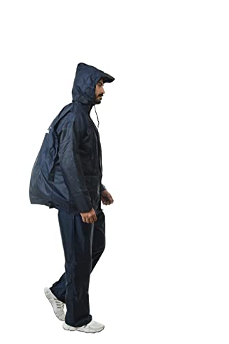 Image of Bike Rider Rain Coat for Men Waterproof Raincoat with Hood Rain Coat For Men Bike Rain Suit Rain Jacket Suit with Storage Bag.