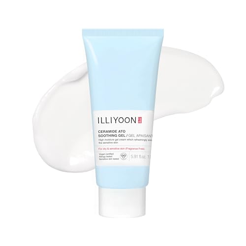 Illiyoon Ceramide Ato Soothing Gel - Vegan Facial Moisturizer for All Skin types, 5.9 Fl Oz (175ml)
