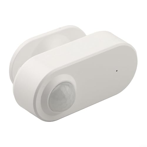 HEBEOT Sensor de movimiento PIR 3.0 con ángulo de detección de 105° y rango de 5 m, detector de presencia infrarroja humana inalámbrico para seguridad doméstica inteligente y alertas remotas a través
