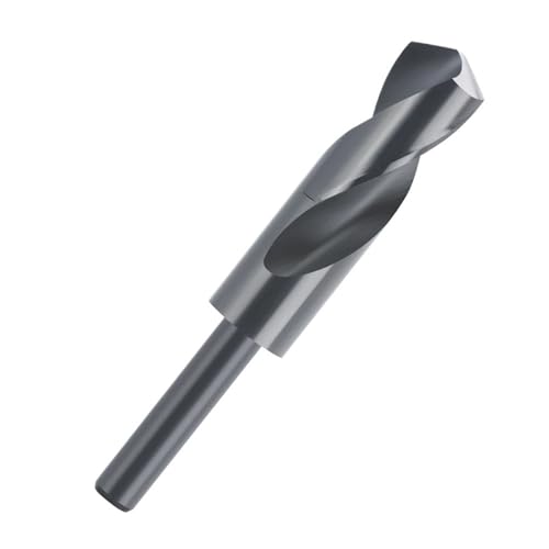 Dunxiles 1 Broca de Acero de Alta Velocidad con Vástago Reducido de 1/2 Pulgada, Diámetro de 14-25 mm, Broca de Metal con Revestimiento Negro, Broca Helicoidal, Práctica