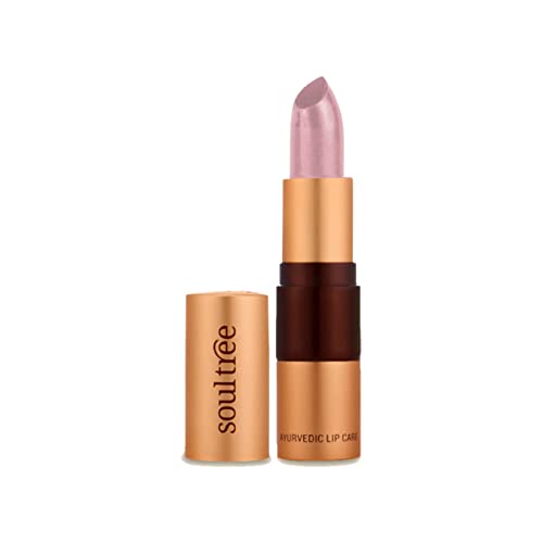 SOULTREE Organic Lipstick with Ayurveda Ingredients (4.5g, Nude Pink) 100% Natural Lipstick For Everyday Use - Sweet Almond & Wild Honey Ayurvedic Lip Stick