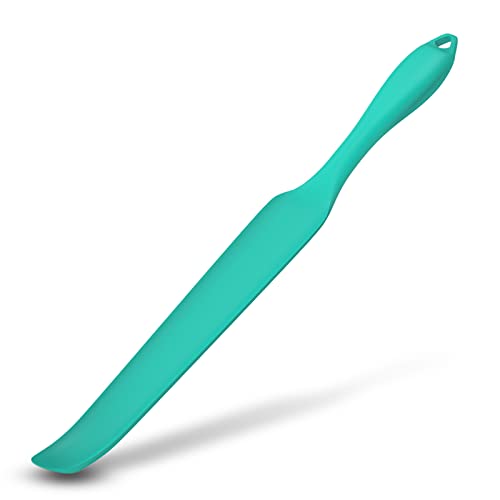 Silicone Blender Spatula for Vitamix Blade Scraper - Easy to Reach Under Blender Blades and Edges, Silicone Rubber Grip with Hanging Holes Reusable (Cyan)