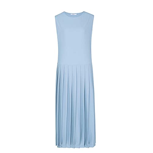 Krumba Mujer Sin Mangas Poliéster Cuello Rojoondo Vestido Azur XS Cover