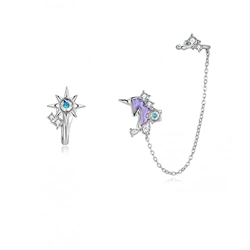 Boucles d'oreilles clip cristal argenté pour femme anniversaire d'oreille