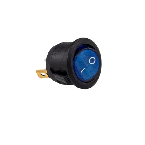 Interrupteur à bascule rond KCD1 à 3 broches avec voyant lumineux LED verte
