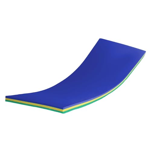 Harilla Schwimmende Wassermatte, Treibende Matratzendecke, Reißfestes Schwimmfloß, Schwimmmatte für Draußen, Bett, Schwimmende Unterlage Zum Bootfahren, Blau Grün Gelb