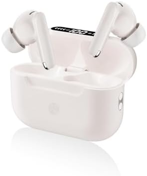 （16:00時点） 【2025新登場】EQZ ワイヤレスイヤホン bluetooth 5.4 イヤホン V17 蓋を開けて接続 ぶるーとゅーす 40dBまでアクティブノイズキャンセリング LEDディスプレイ搭載 Hi-Fi音質 最大38時間再生 マイク付き 自動ペアリング Type-C急速充電 小型軽量 タッチ式音量調整 Siri対応 iPhone/Android/Windows適用(オフホワイト)