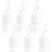 Youngever 6 Pack Plastic Pump Bottles, White Refillable Plastic Pump Bottles with Travel Lock (8 Ounce)