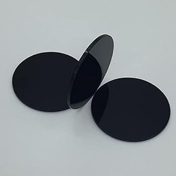 365nm UV Pass Filter ZWB2 UG1 U-360 Visible Light Absorbing Black Glass Specification 3 PCS 22.5x1.6mm