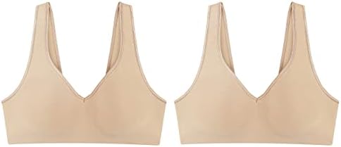 Hanes womens Wireless Bra, Smooth Comfort Full-coverage T-shirt Bra for Women, Single Or 2-pack Bra (pack of 2)