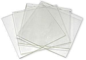System 96 8Inch Clear Glass Squares - 4 Pack #TOP6