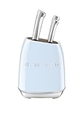Smeg Pastel Blue Stainless Steel Knife Block Set