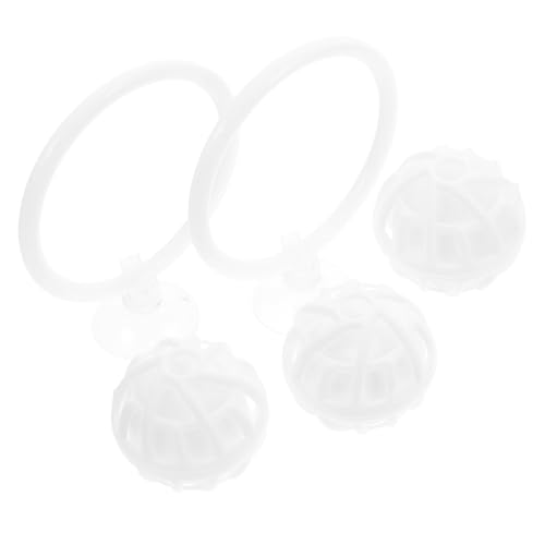 Kisangel 1 セット ベタトレーニングリング 泡スポンジ ブランクシール 小さなフィルター 式天井 電球ランプシェード ディ ボウルの前菜 ボトル 調味料ボウル前菜 白い Abs