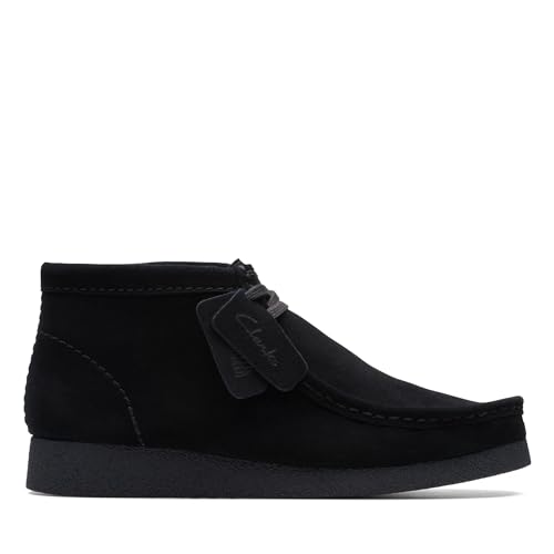 Clarks Men's WallabeeEVO Chukka Boot, Black Suede, Size 8.53