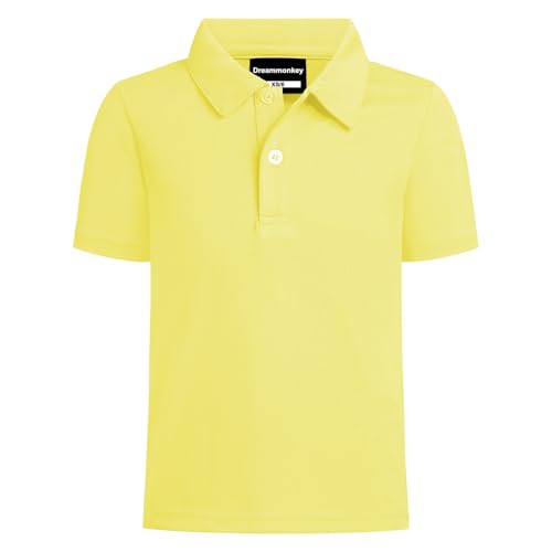 Image of Dreammonkey Toddler to Youth Stain Resistant Polo Shirts Kids Collared Golf T-Shirt School Uniform for Boys and Girls
