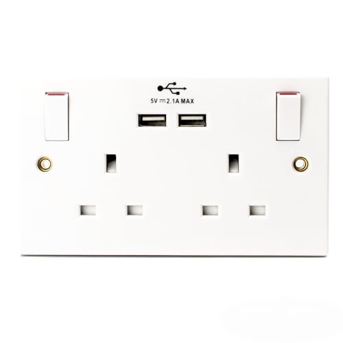 STATUS Double Socket with USB, Model S2G13A2USBSWS4