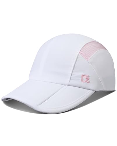 GADIEMKENSD Baseball Cap for Boys Girls Toddler Sun Hat Kids Hats with Adjustable Strap UPF50+ Outdoor Ball Caps Ponytail Hat Suitable for 4-9 Years White-Light Pink