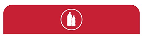 Image of Rubbermaid Commercial Products 1961587 Configure Waste Receptacle Recycling Sign, Plastic, 45 gal, Red