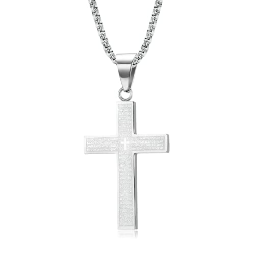 MERTTURM Kreuz Halskette für Herren, Schmuck Edelstahl, Kreuz Anhänger...
