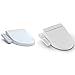 TOTO SW3074#01 WASHLET C2 Electronic Bidet Toilet Seat, Cotton White & SW2033R#01 C100 Electronic Bidet Toilet Cleansing Water, Heated Seat, Deodorizer, Warm Air Dryer, Cotton White