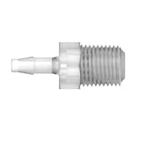 Cole-Parmer Fitting, Polypropylene, Straight, Hose Barb to Threaded Adapter, 5/32 (in) ID x 1/4 (in) NPT(M...