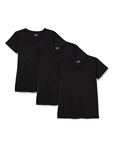 berydale Damen Bd157 T-Shirt, Schwarz (3er Pack), XL