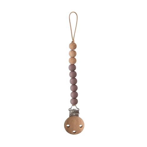 Image of mushie 100% Silicone Baby Pacifier Clip BPA Free | Eva (Ash)