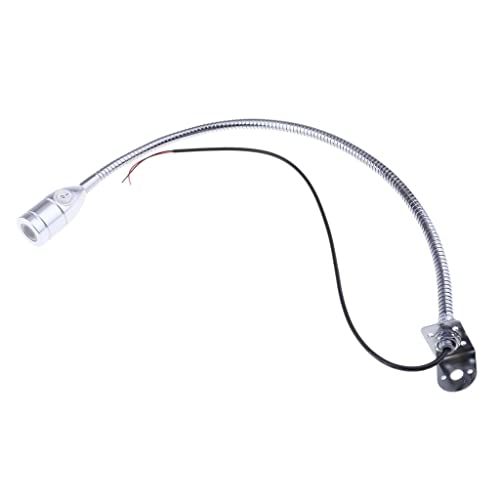 MERISHOPP 3W 12V Gooseneck Bedside Reading Light Wall/Headboard Mounted LED Art Gallery Display Lamp with Switch Deal