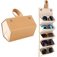 zoobe enterprise Sunglasses Organizer With 5 Slots, Travel Glasses Case Storage Portable Sunglasses Storage Case Bag Foldable Eyeglasses Holder Box Eyewear Display Containers For Women Men, Complexion-picture-44