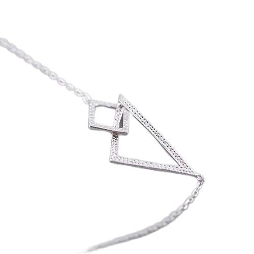 Collier femme au style sauvage coréen avec chaîne de clavicule géométrique