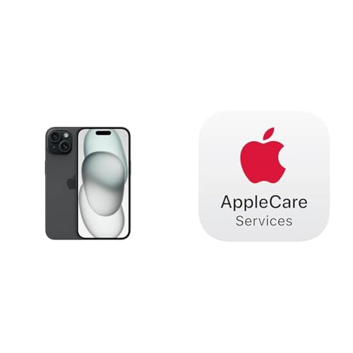 Image of Apple iPhone 15 (256 GB) - Black with Protect+ with AppleCare Services