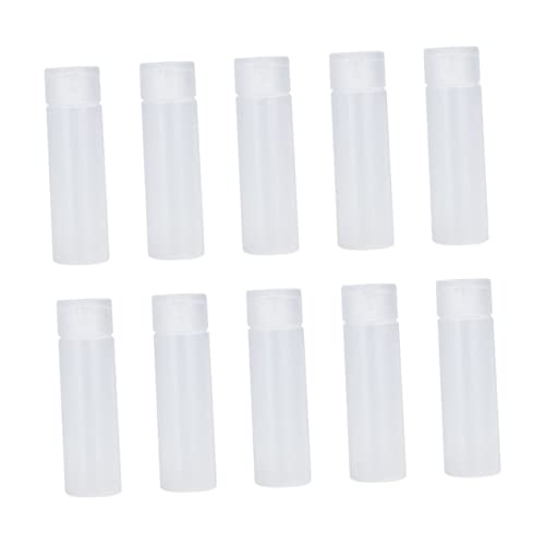 Healeved 10 Botellas Vacías Con Tapa Abatible Dispensador De Plancha Botellas De Loción Vacías Botellas Con Bomba Sin Aire Botellas De Bálsamo De Viaje Rellenables Con Prensa Reflujo