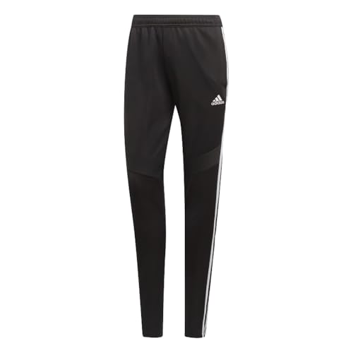 adidas Women's Tiro 19 AEROREADY Climacool Slim Fit Full Length Soccer Training Joggers Sweatpants, Black/White, Small