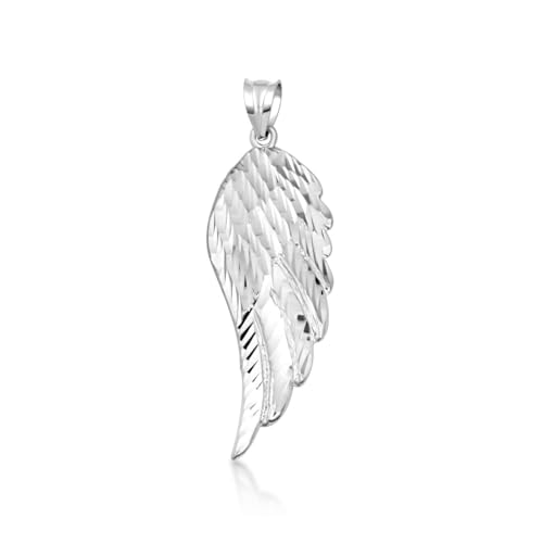 Textured Angel Wing Pendant by Claddagh Gold