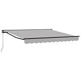 vidaXL Estructura del Toldo Gris Claro 300 x 250 cm, Toldo retráctil Moderno para jardín y terraza, Refugio Exterior, Resistencia al Clima, Sombra Ajustable