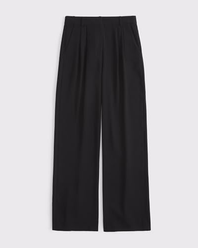 Image of Elendra Cotton Blend Wide Leg Pants for Women | HIGH Waist Formal Baggy Pants