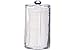Relaxdays Dispenser per Dischetti di Cotone, Plastico, Cilindrico, Organizer con Coperchio, Bagno, 20 x 7cm, Trasparente, 100%, 1 pz