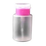 TOYZFRIENDY Botella Vacía de Presión para Removedor de Esmalte Dispensador de Líquido Rosa Reutilizable para Arte de Diseño Anti-fugas y Resistente