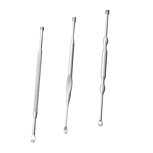 GARVALON 3セット イヤー ーナー イヤーワックス あかガード 掘り 実用的な かき のワックスリムーバー 防錆 かき ステンレス鋼 Silver 3個*3