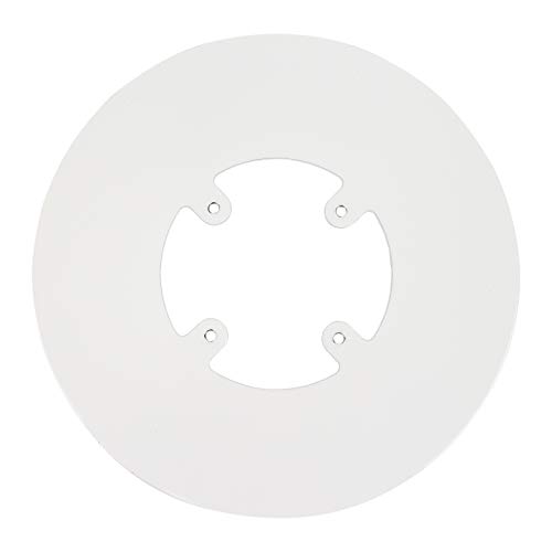 DCCStands Freestanding Round Countertop Base Plate for Terminal and POS Equipment Stand, White