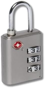 Cadeado TSA com Combinação de 3 Dígitos, Preto, Trava de Seguranç...