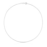 TOUS Gargantilla para Mujer de Plata de Primera Ley con Anillas Redondas, 40 cm de Largo, Colección Basics