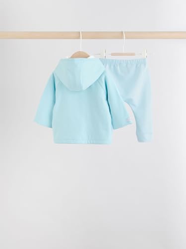 NEXT Baby Jungen 3-teiliges Baby-Set mit Jersey-Jacke, Bodysuit und Leggings Blue Bear 74-80