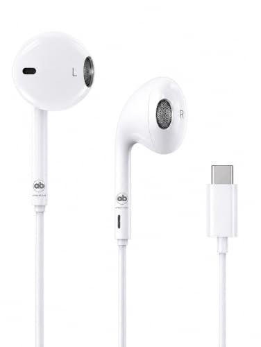 Image of USB C Wired Earphones with Mic, in-Ear Headphones Type C, Deep Bass, Noise Isolation, Volume Control - Compatible with i Phone 15 /16 /17 & All Type C Smartphones