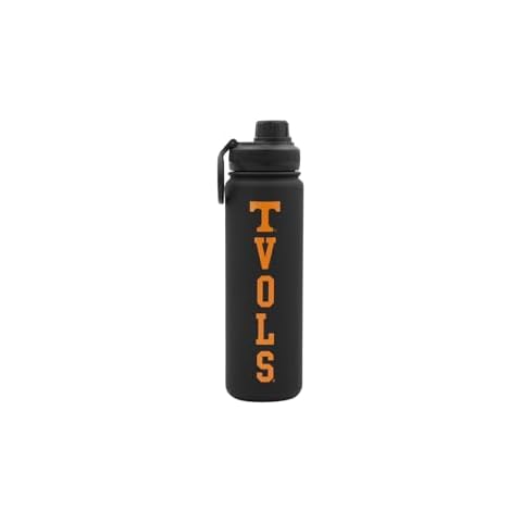 Decorvo Tennessee Water Bottle - Black Double Walled Stainless Steel 24 oz Keeps Drinks Cold or Hot Cover