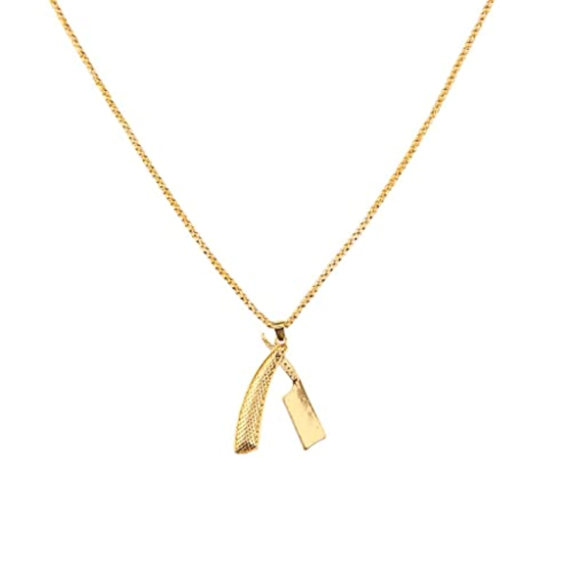 Personalized Barber Shaver Pendant Necklace for Men