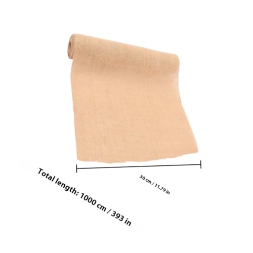 POPETPOP Burlap Tree Wrap Roll 30cm X 10m Natural Jute Fabric Tree Trunk Protection Wrap for Frost Prevention Winter Plant Cover Deer and Squirrel Guard
