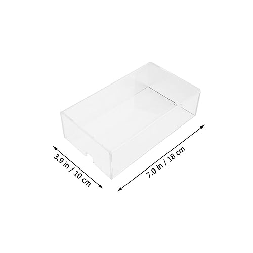 Protector de ratón transparente en acrílico resistente, fundas protectoras dobles 4