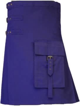New Man's scottish Utility Kilt for Active Men's Blue Work Kilt