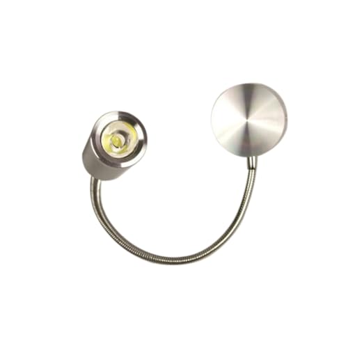 BIUDECO Lámpara LED Pared Flexible con Base Aluminio Blanca Luz Blanca para Mesita Noche Lectura Dormitorio Estudio